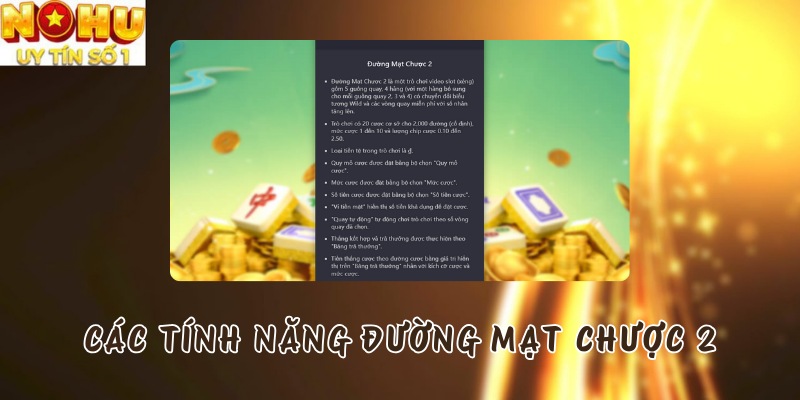 Các tính năng Đường Mạt Chược 2 tại Nổ hũ PG